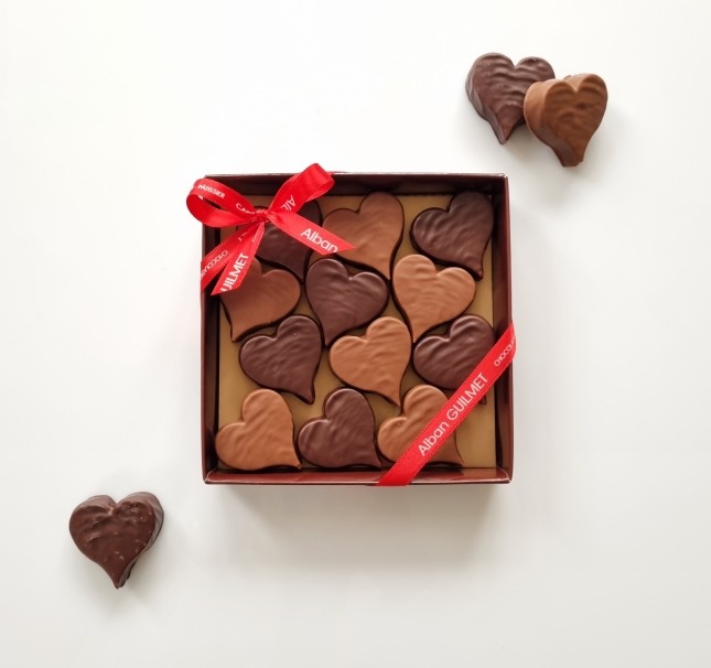 Coffret coeur praliné